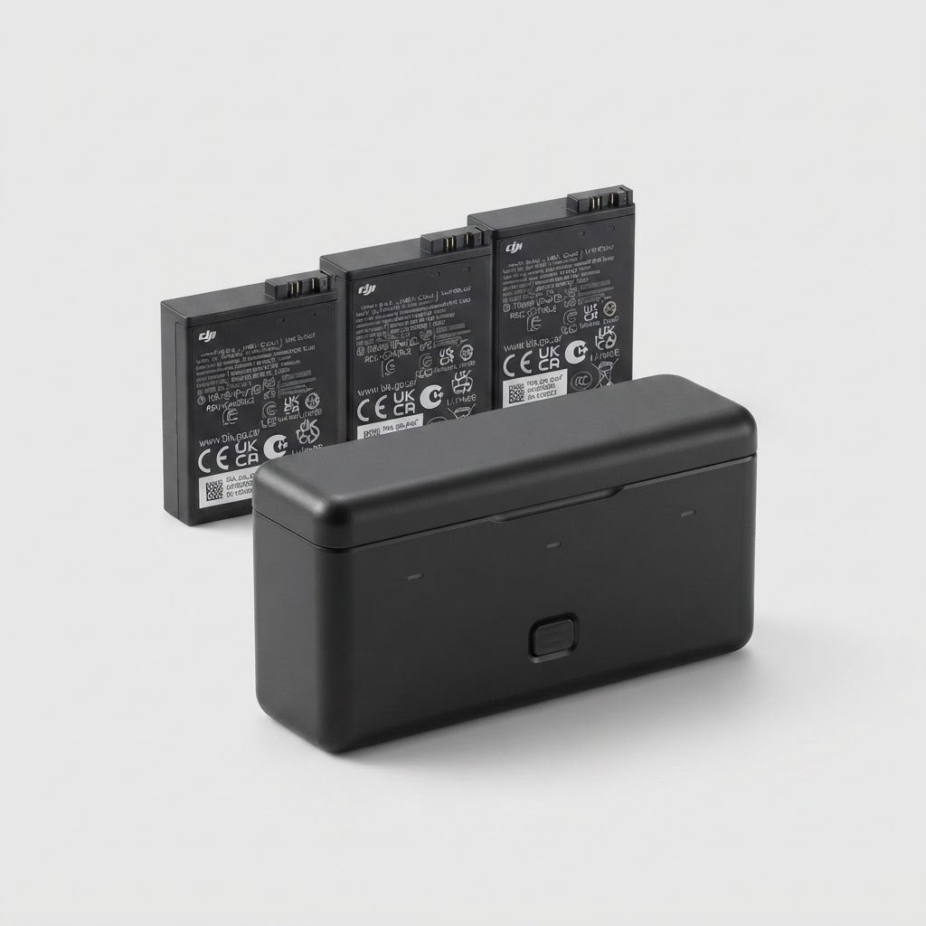 DJI Osmo action batteries and charger