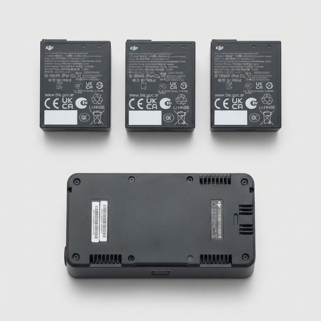 DJI Osmo action batteries and charger