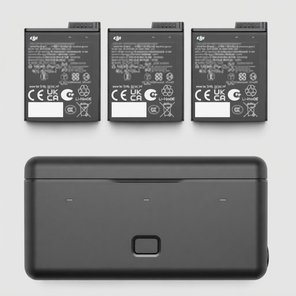 DJI Osmo action batteries and charger